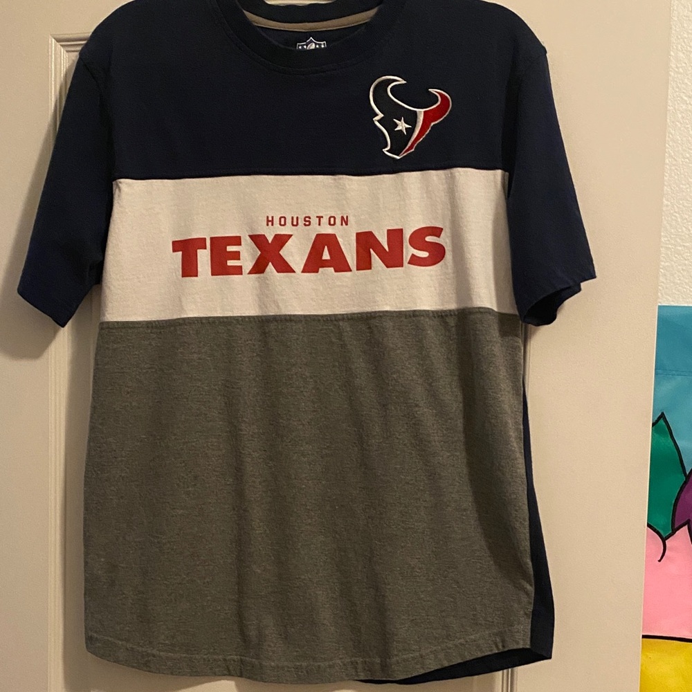 NFL Houston Texans Navy, White, and Gray Short Sleeve Tee